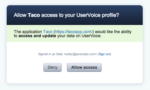 Sync UserVoice tickets via OAuth