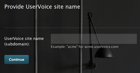 UserVoice site subdomain